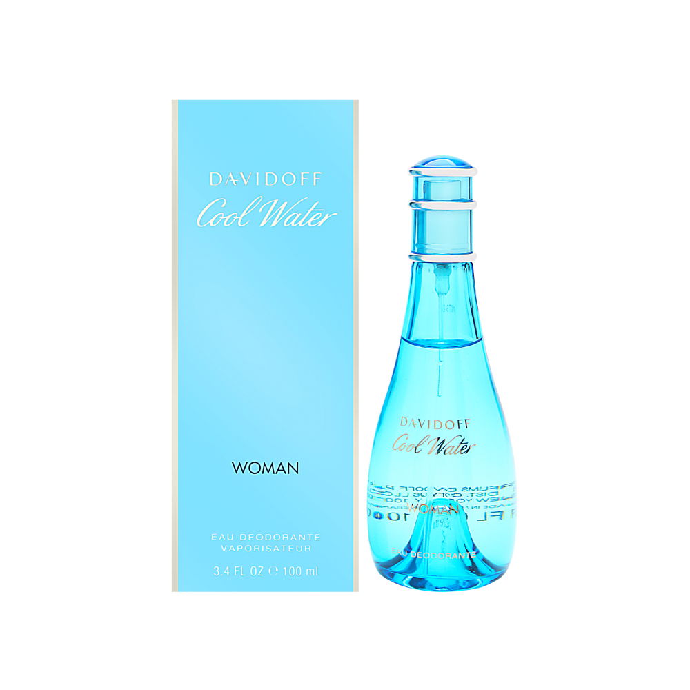 Cool Water by Davidoff for Women 3.4 oz Eau Deodorante Spray (Glass Bottle)