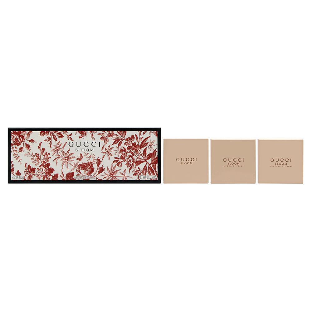 Gucci Bloom Fragrance Collection Set 3 x 3.5 oz Perfumed Soaps