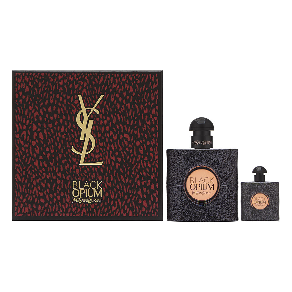 Black Opium by Yves Saint Laurent for Women 2 Piece Set Includes: 1.6 oz Eau de Parfum Spray + 0.25 oz Eau de Parfum