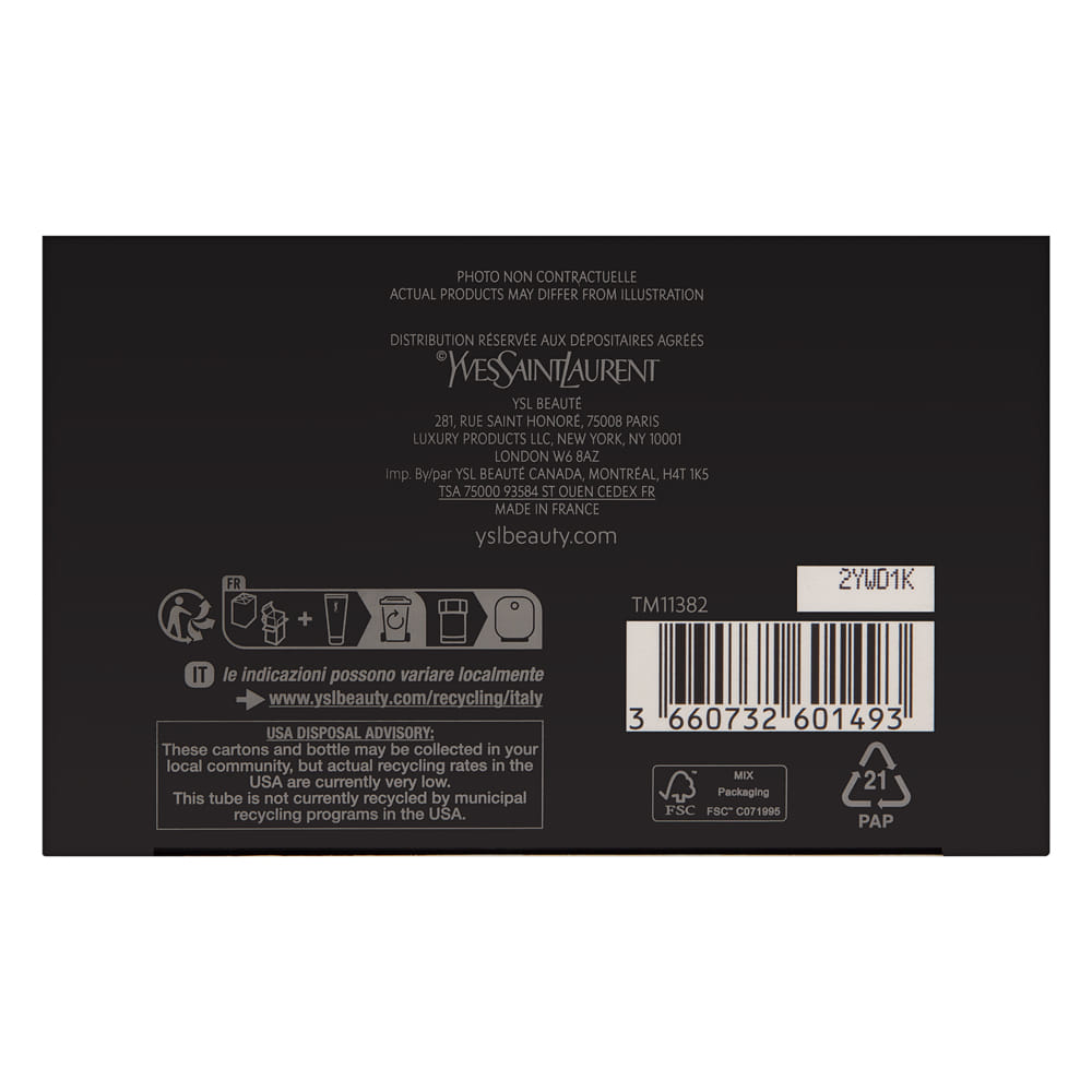 La Nuit de L'Homme by Yves Saint Laurent for Men 2 Piece Set Includes: 3.3 oz Eau de Toilette Spray + 1.6 oz All Over Shower Gel