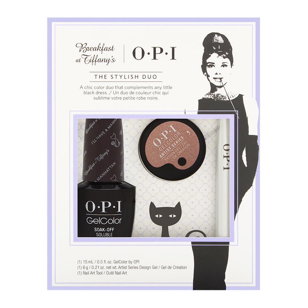 OPI Breakfast at Tiffany's Art Series Set GelColor + Design Gel w/Brush HPH34 - I'll Have a Manhattan