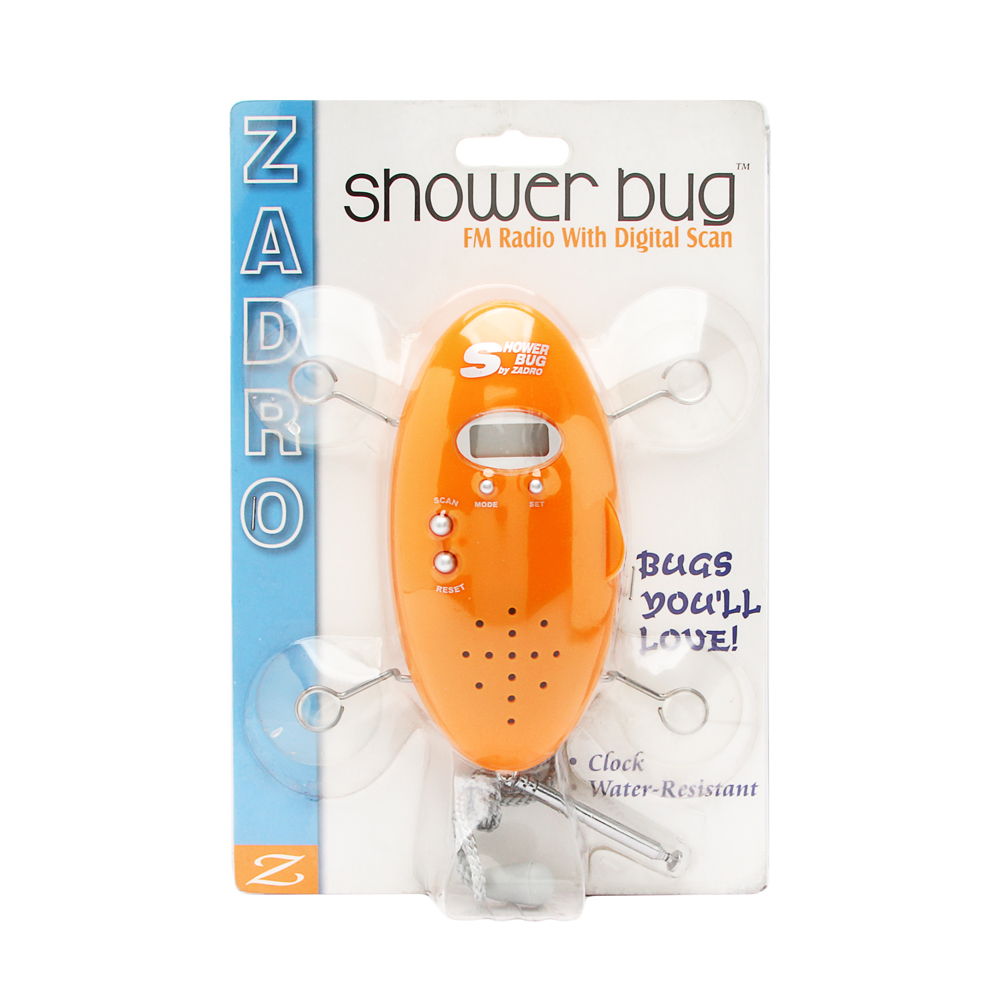 Zadro Shower Bug FM Radio Model No. SB01OR - Orange