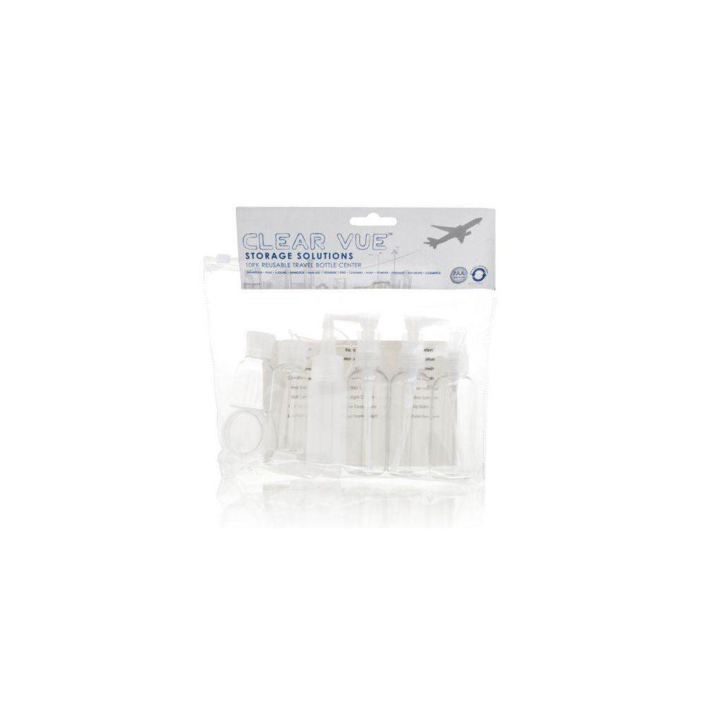 Clear Vue Storage Solutions 10 PC Reusable Bottle Center - F.A.A. Approved Model No. TD100