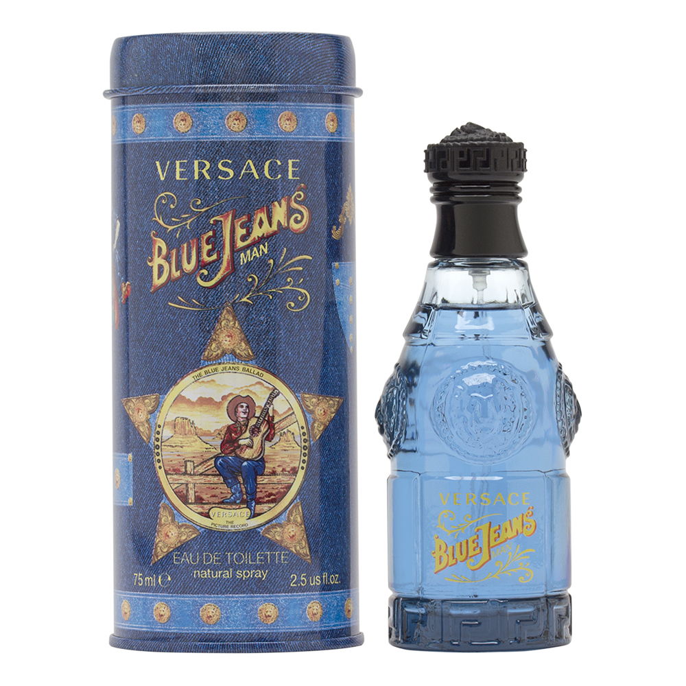 Blue Jeans by Versace for Men 2.5 oz Eau de Toilette Spray