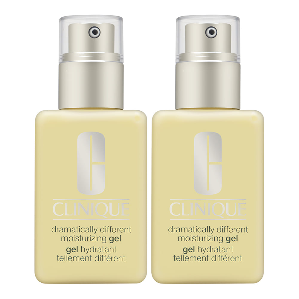 Clinique Dramatically Different Moisturizing Gel + with Pump Duo Set Includes: 2 x 125ml/4.2oz  - Combination Oily Skin
