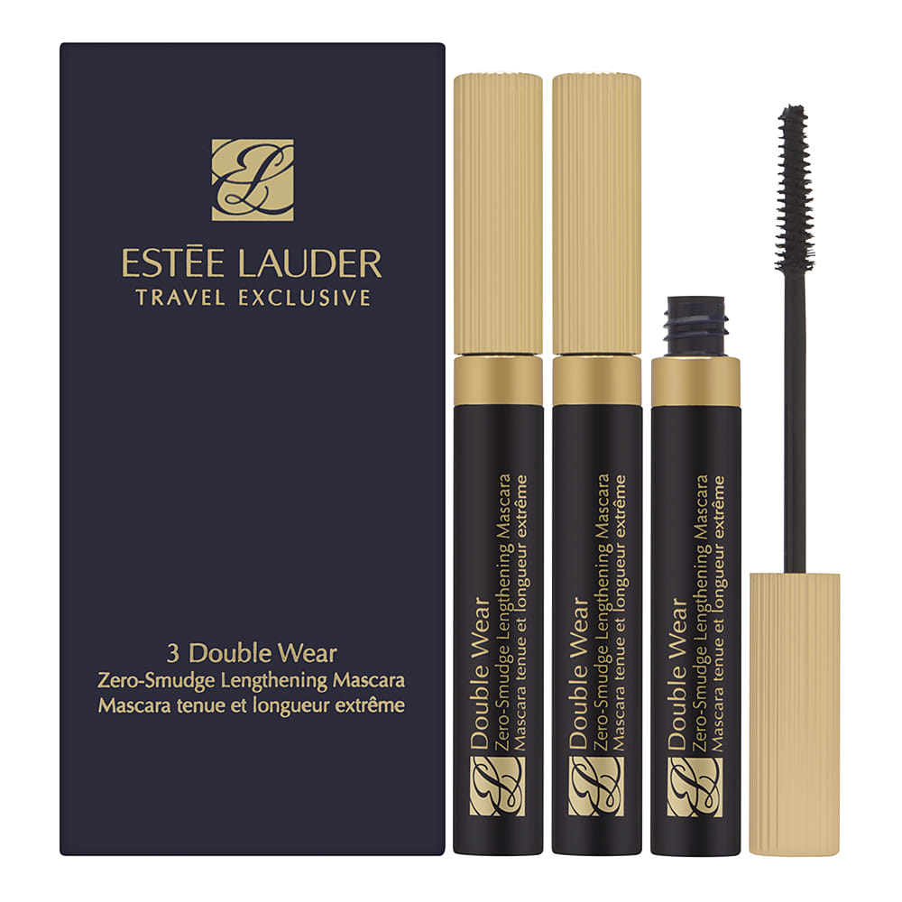 Estee Lauder Travel Exclusive 3 Double Wear Zero-Smudge Lengthening Mascara 01 Black