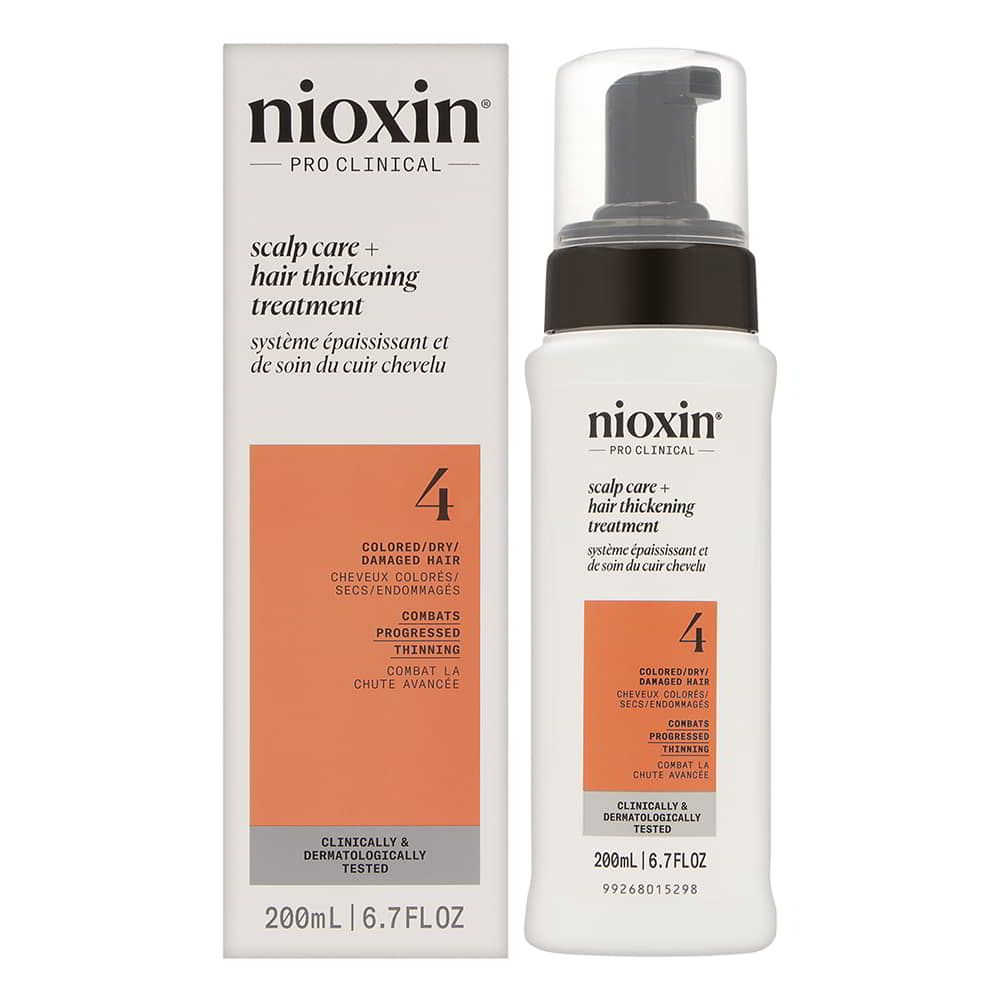 Nioxin Scalp Treatment for Fine Hair System 4, Chemically Enhanced Hair | Noticeably Thinning 6.76 oz