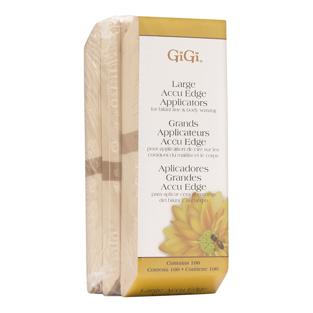 GiGi Large Accu Edge Applicators for Bikini Line & Body Waxing 100 Applicators Sticks