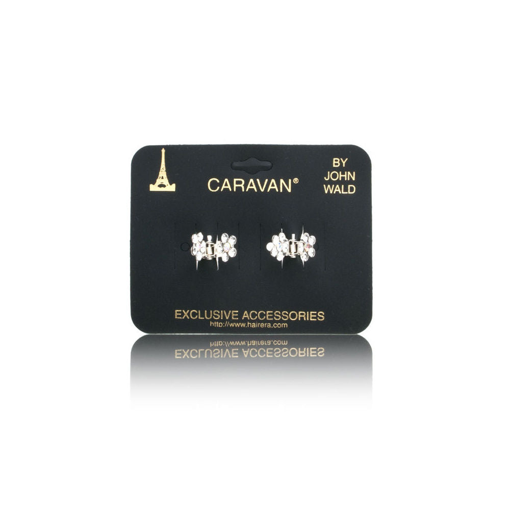 Caravan Mini Stone Clips Black Pair Model No. 163/2