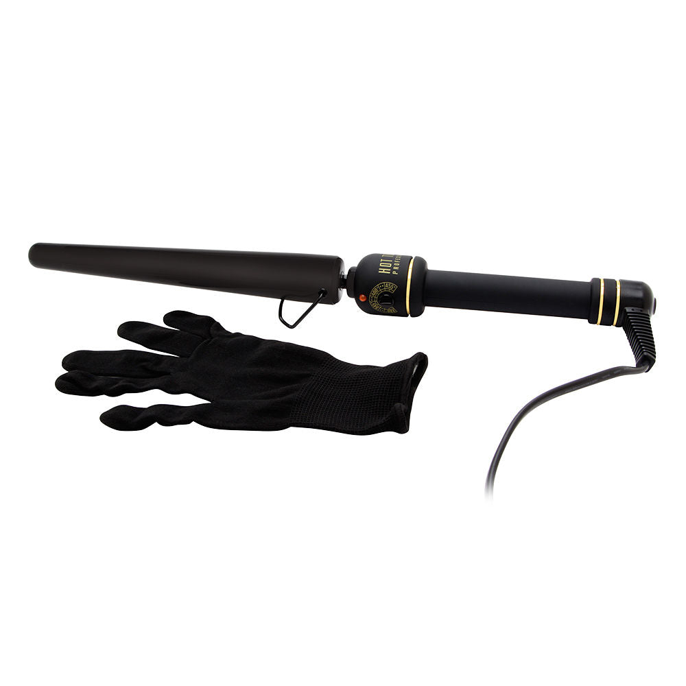 Hot Tools Professional 1 1/4 Inch Black Gold XL Tapered Curling Iron / Wand Model No. HT1852XLBG