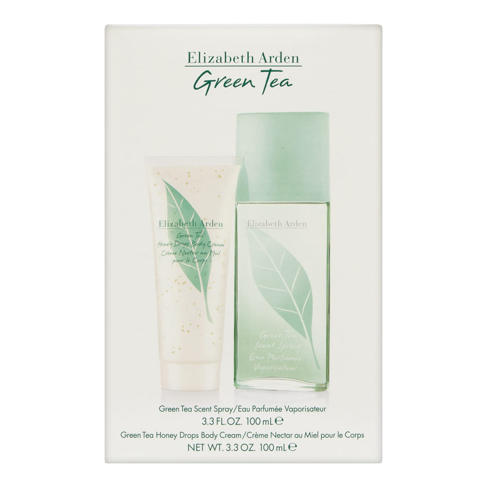 Green Tea by Elizabeth Arden for Women 2 Piece Set Includes: 3.3 oz Eau Parfum Spray + 6.8 oz Honey Drops Body Cream