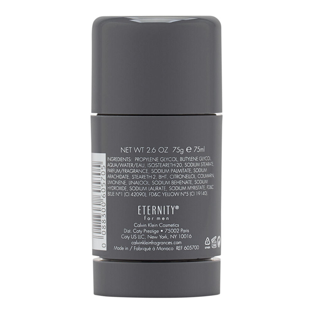 Eternity by Calvin Klein for Men 2.6 oz Deodorant Stick Alcohol Free