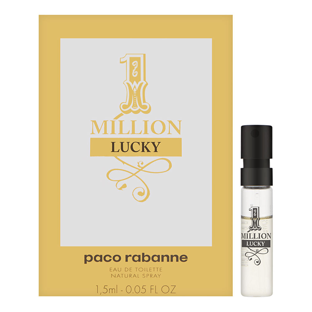 1 Million Lucky by Paco Rabanne for Men 0.05 oz Eau de Toilette Vial Spray