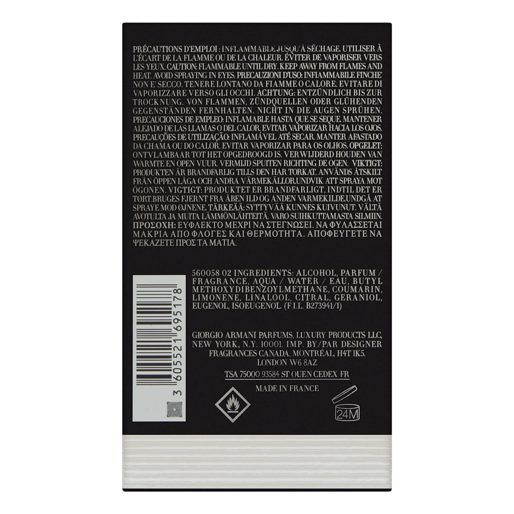 Armani Eau de Nuit Pour Homme 3.4 oz Eau de Toilette Spray