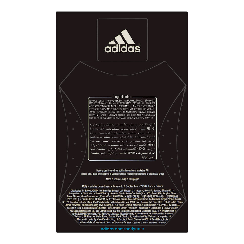 Adidas Ice Dive by Coty for Men 3.4 oz Eau de Toilette Spray
