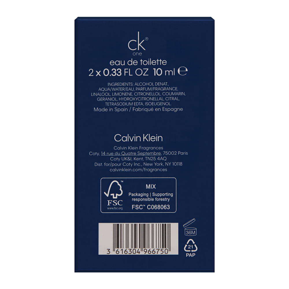 Calvin Klein Travel Exclusive Miniature Collection for Men 4 Piece Set Includes: CK One 2 x 0.33 oz Eau de Toilette + Calvin Klein Defy 0.16 oz Eau de Toilette + Eternity 0.33 oz Eau de Toilette