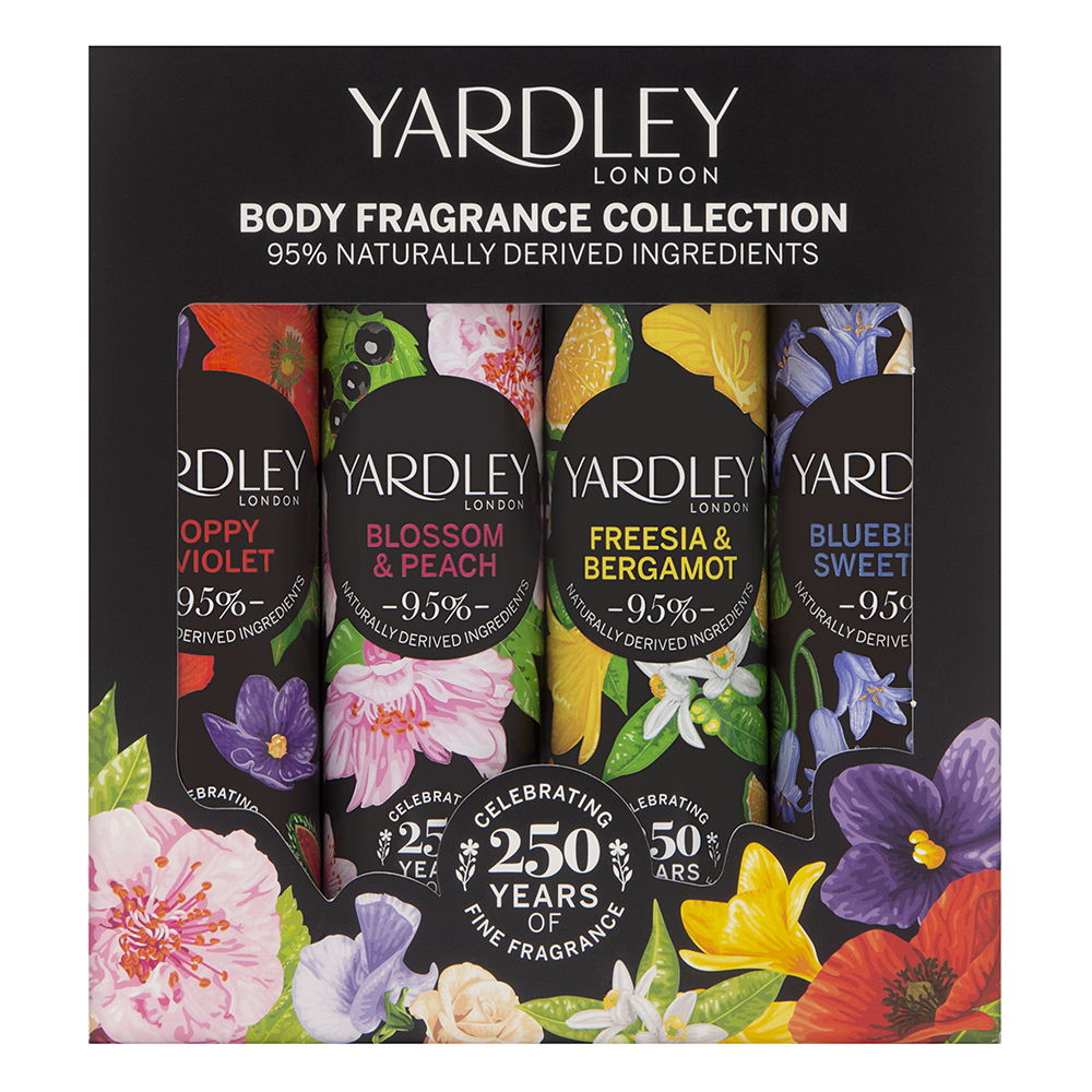 Yardley London Body Fragrance Collection 4 x 2.6 oz Body Spray