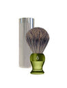 eShave Fine Badger Shaving Brush ( Travel with Canister ) Green