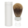 eShave Fine Badger Shaving Brush ( Travel with Canister ) Clear