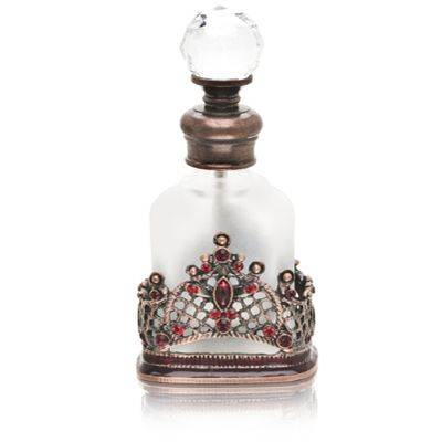 Perfume Bottle (Flourishes with Red Rhinestones) PB-415