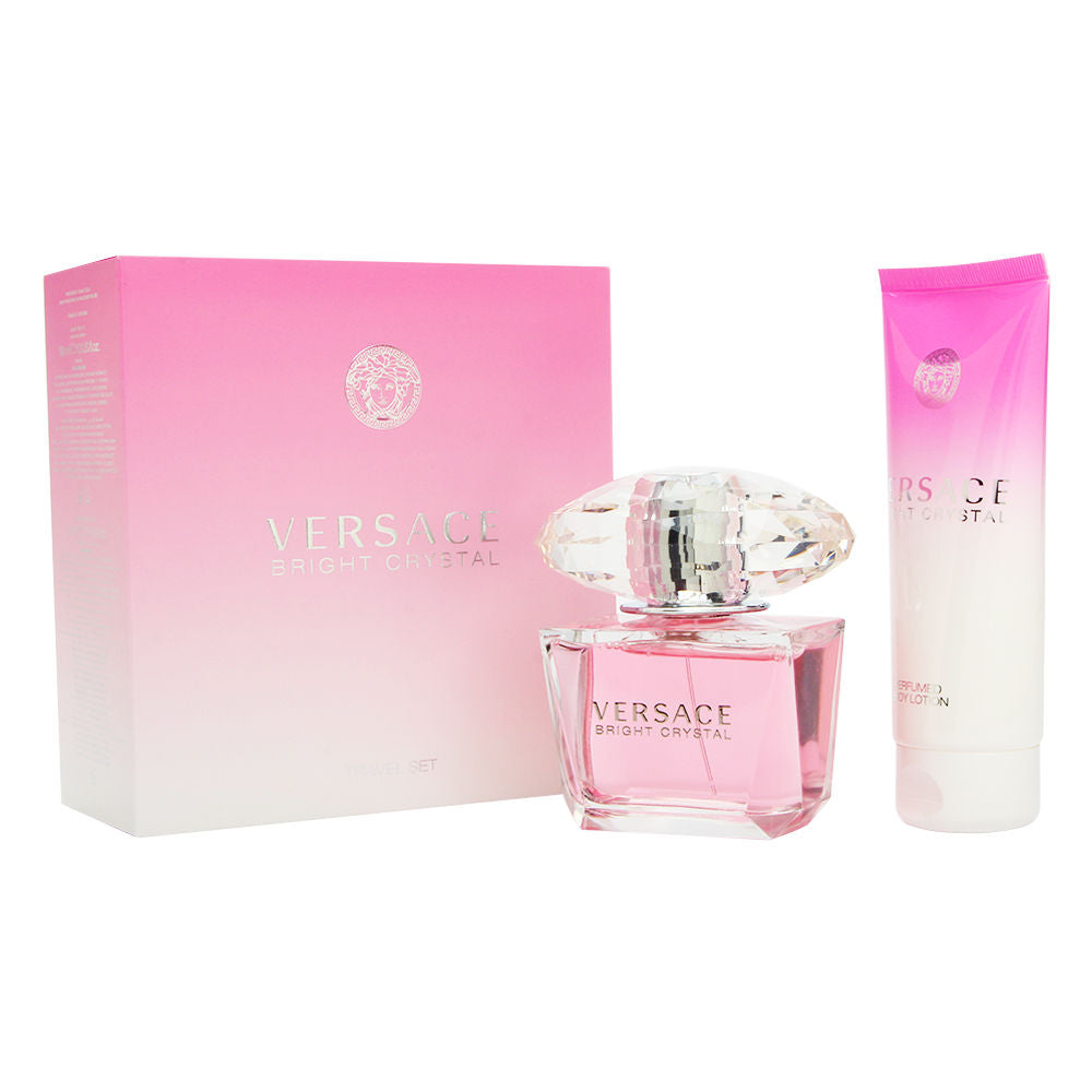 Versace Bright Crystal by Versace for Women 2 Piece Set Includes: 3.0 oz Eau de Toilette Spray + 3.4 oz Perfumed Body Lotion