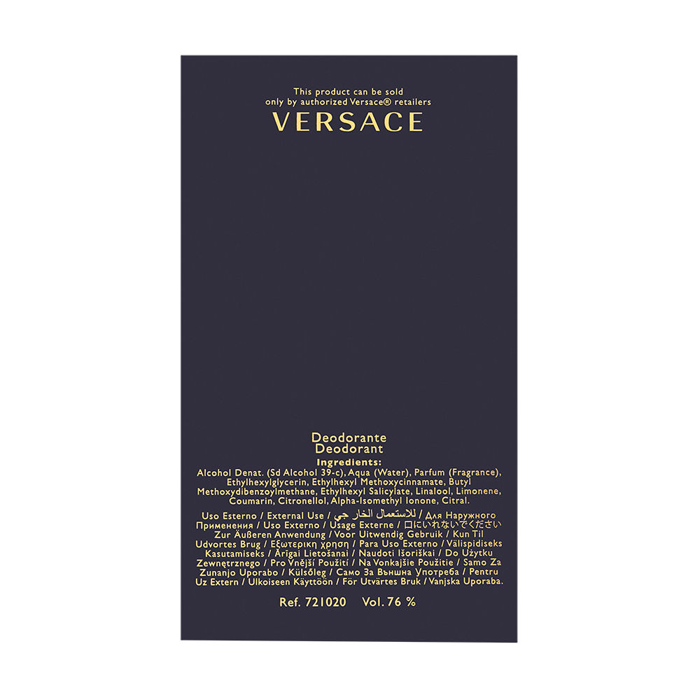 Versace Pour Homme Dylan Blue for Men 3.4 oz Perfumed Deodorant Spray