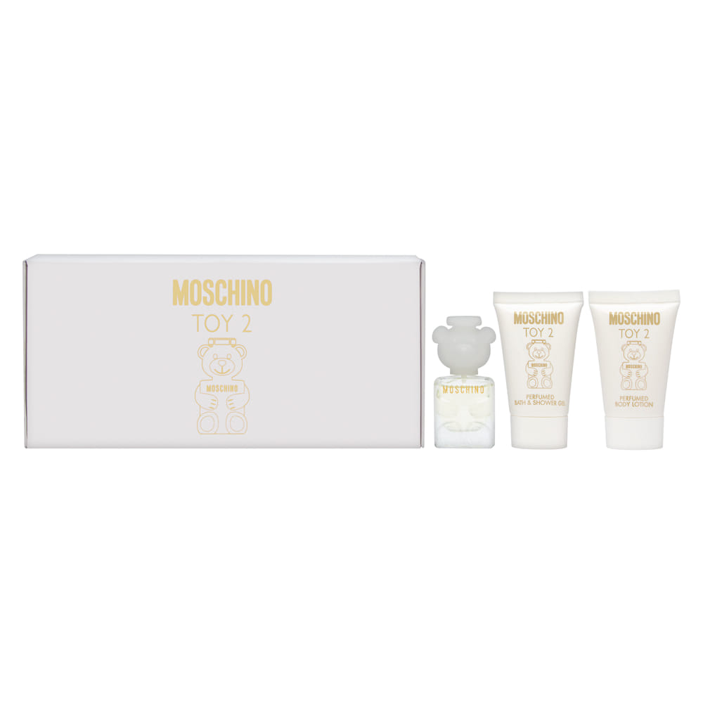 Moschino Toy 2 for Women 3 Piece Set Includes: 0.17 oz Eau de Parfum + 0.8 oz Perfumed Bath & Shower Gel + 0.8 oz Perfumed Body Lotion