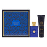 Versace Pour Homme Dylan Blue for Men 2 Piece Set Includes: 3.4 oz Eau de Toilette Spray + 5.0 oz Bath & Shower Gel