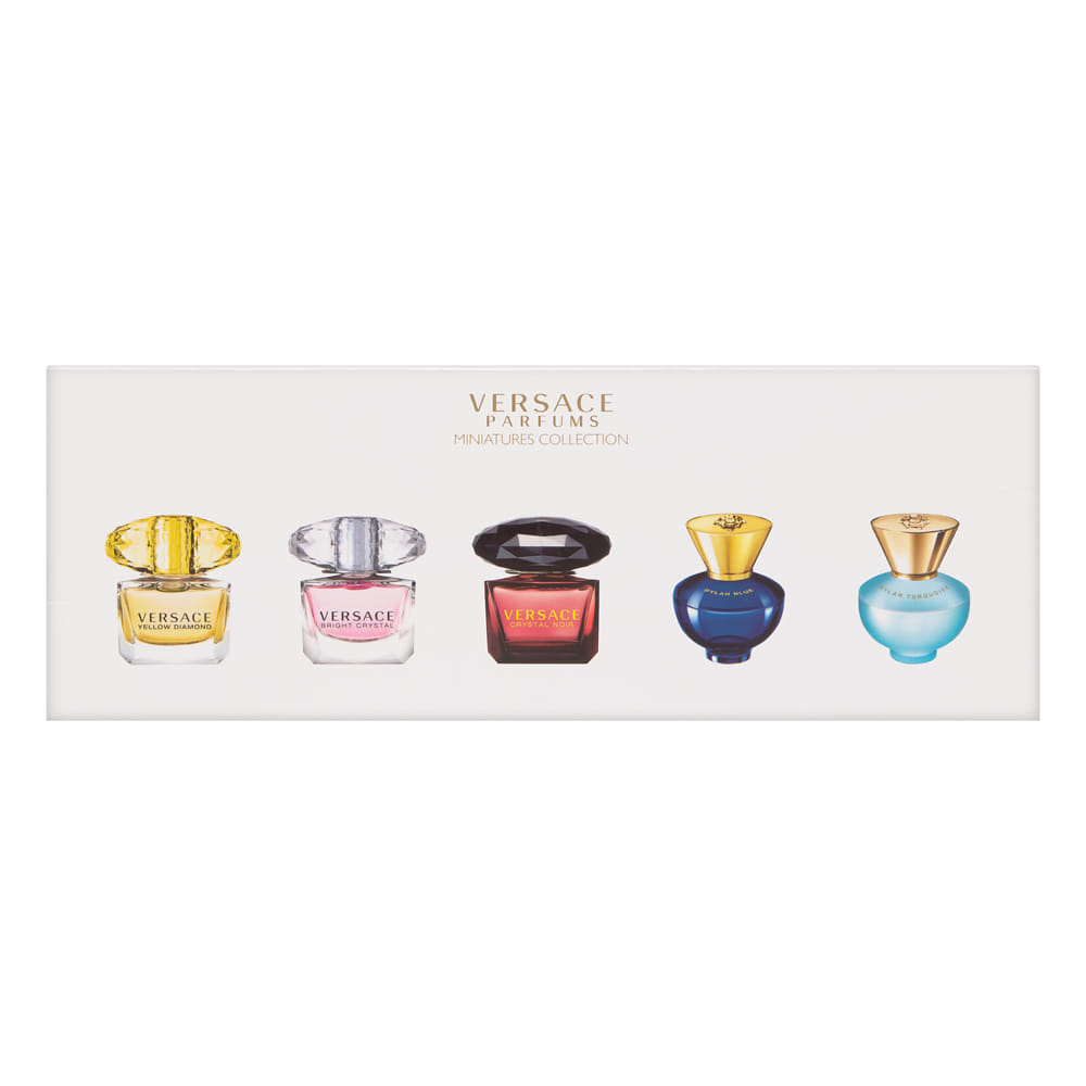 Versace Mini Perfume Collection - Dylan Turquoise, Dylan Blue, Crystal Noir & More 5 Piece Set for Women