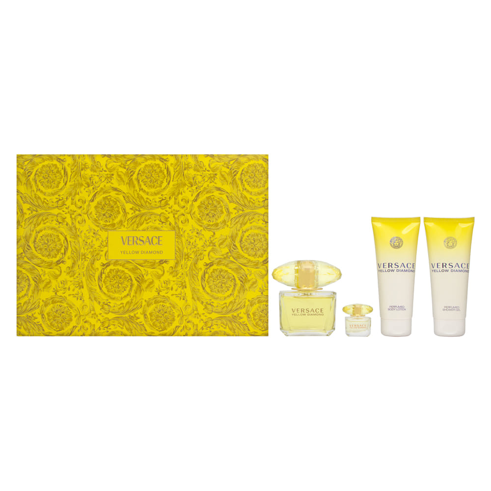 4 Piece Set Includes: 3.0 oz Eau de Toilette Spray + 0.17 Eau de Toilette Pour+ 3.4 oz Perfumed Shower Gel + 3.4 oz Perfumed Body Lotion