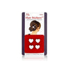 Mia Hair Stickers - Small Model No. 04602 - 4 Silver Hearts