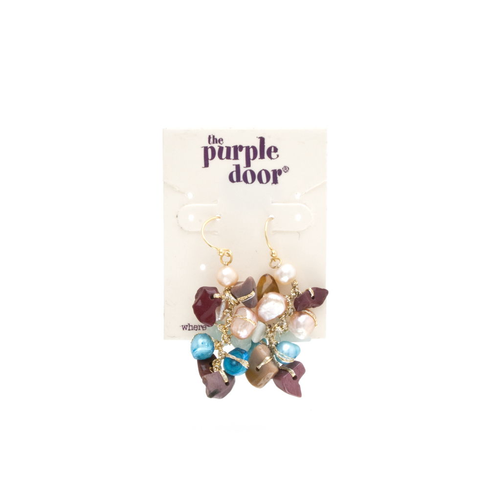 The Purple Door The Bella Dangle Earrings PDE-23-F Chalcedony