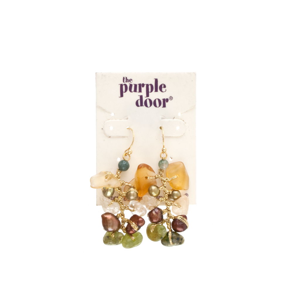 The Purple Door The Bella Dangle Earrings PDE-23-E Green