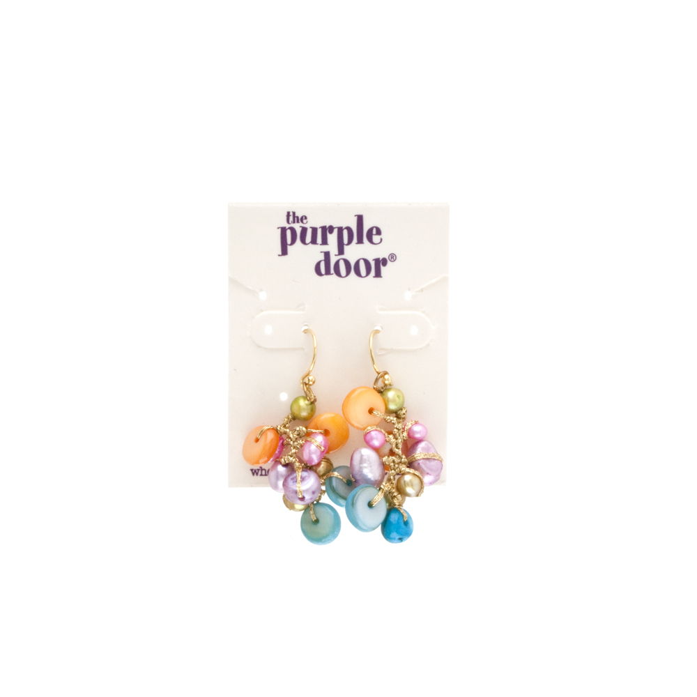 The Purple Door The Bella Dangle Earrings PDE-23-D Sp Multi-Color