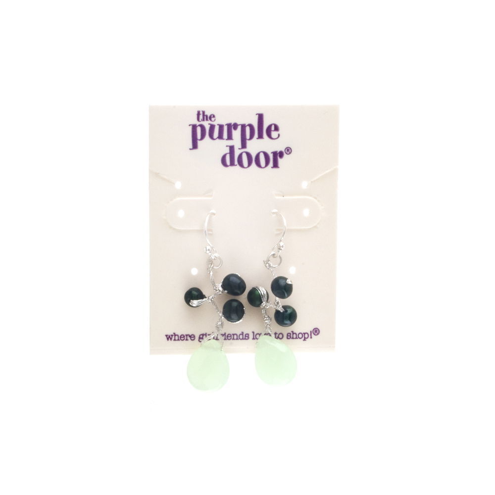 The Purple Door The Clare Dangle Earrings PDE-86-F Chalcedony 