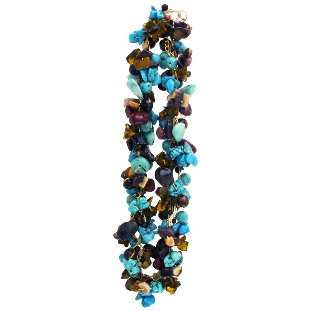 The Purple Door The Ginger Necklace PDN-27-M Turquoise 