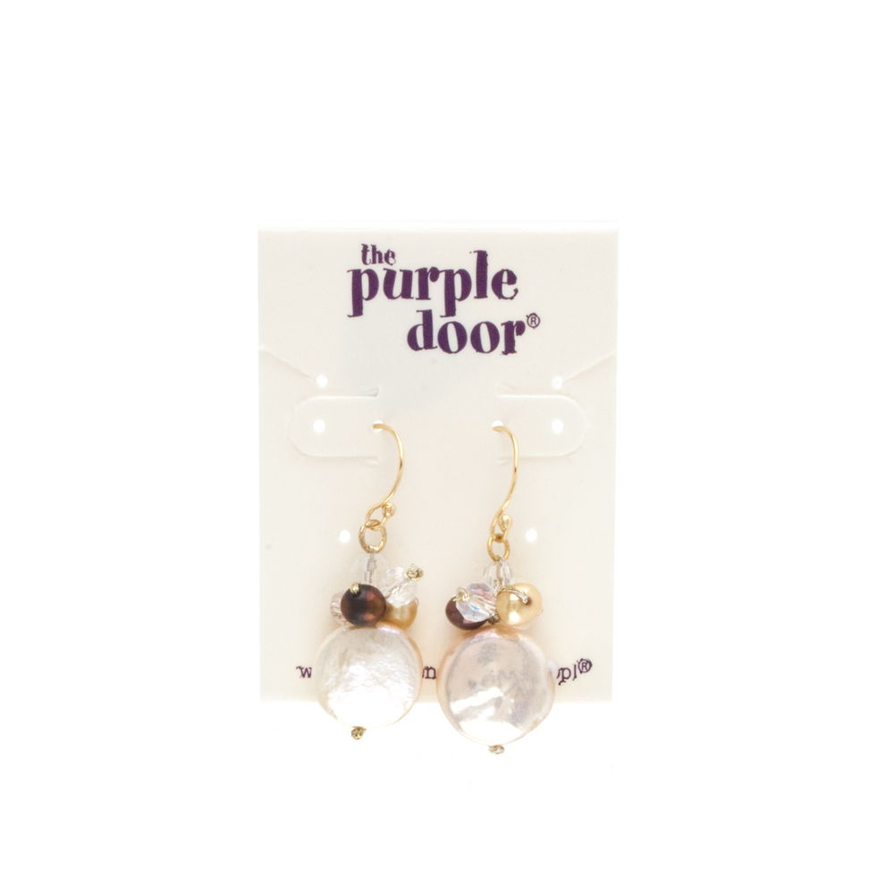 The Purple Door The Greer Dangle Earrings PDE-35-L White 