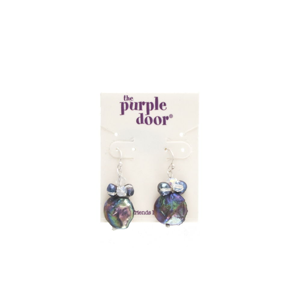 The Purple Door The Greer Dangle Earrings PDE-35-K Grey 