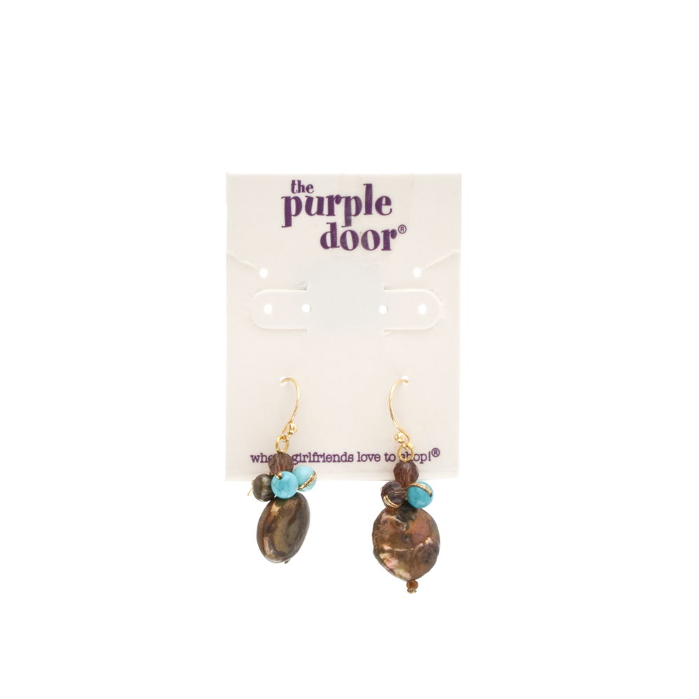 The Purple Door The Greer Dangle Earrings PDE-35-M Brown 