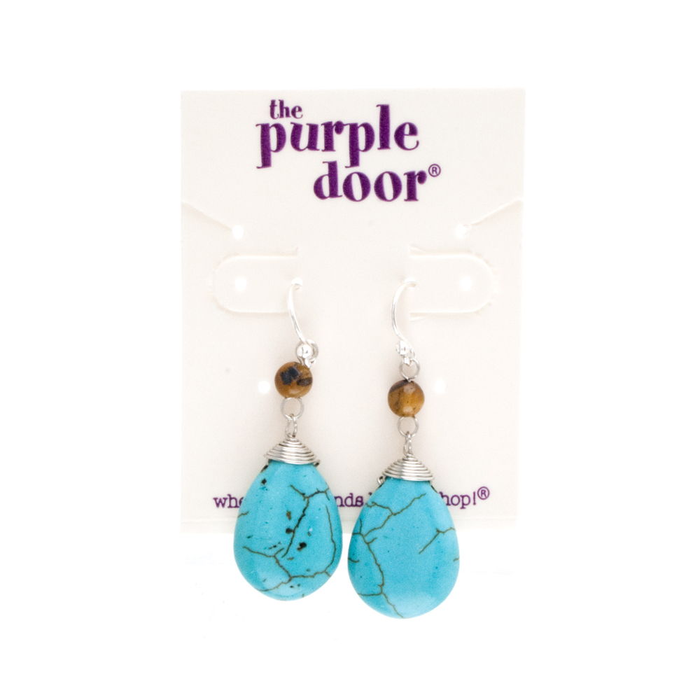 The Purple Door The Jennifer Earrings PDE-50-M Turquoise