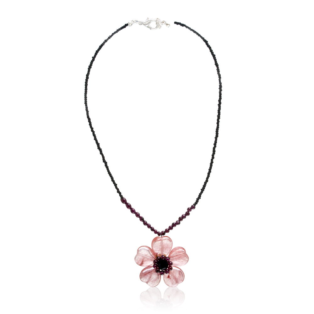 The Purple Door The Jennifer Necklace PDN-70-I Cherry Quartz