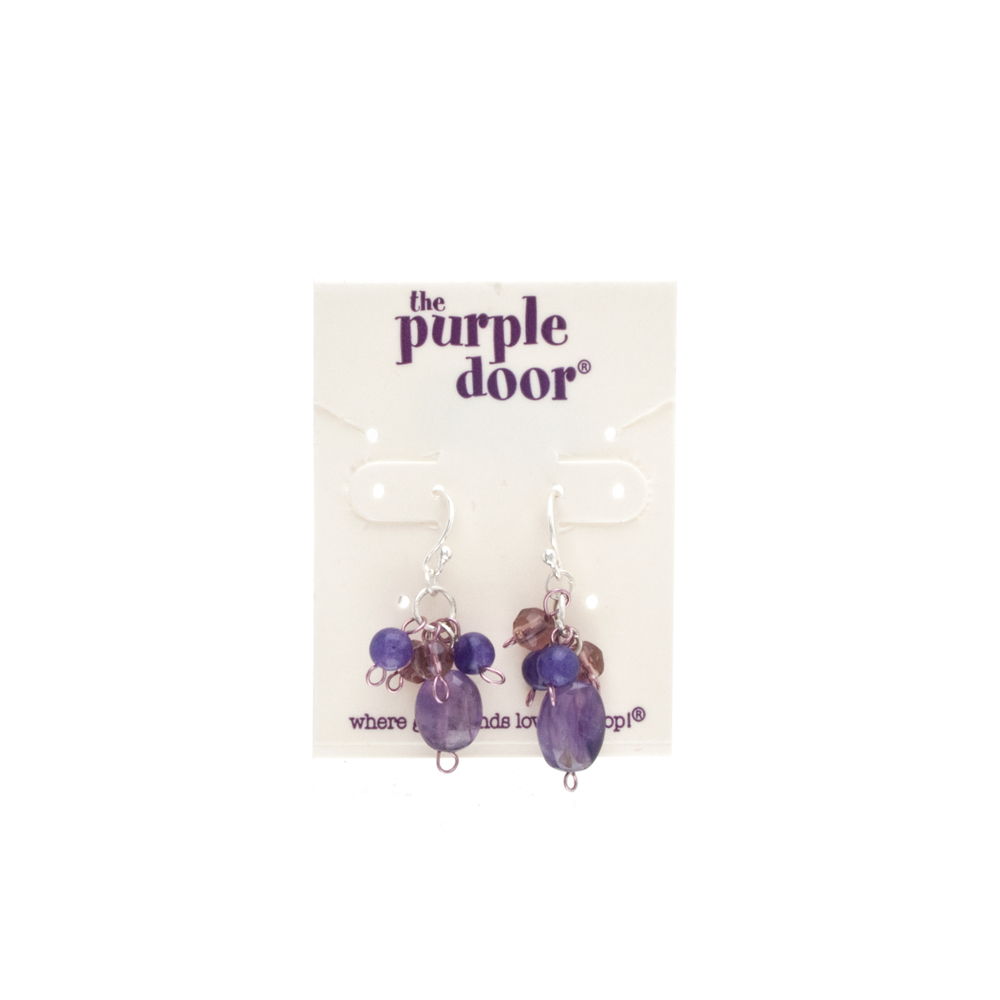 The Purple Door The Traci Dangle Earrings PDE-84-CC Amethyst