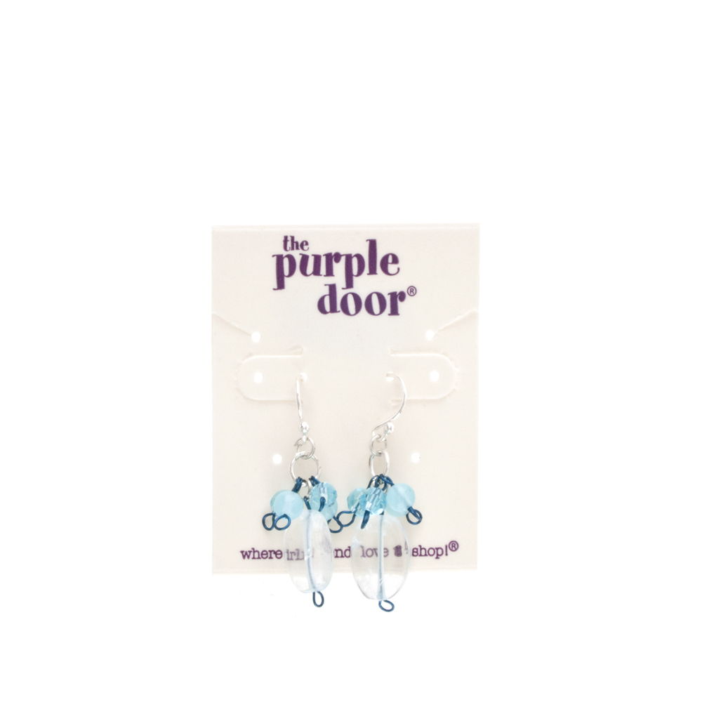 The Purple Door The Traci Dangle Earrings PDE-84-H Aqua 