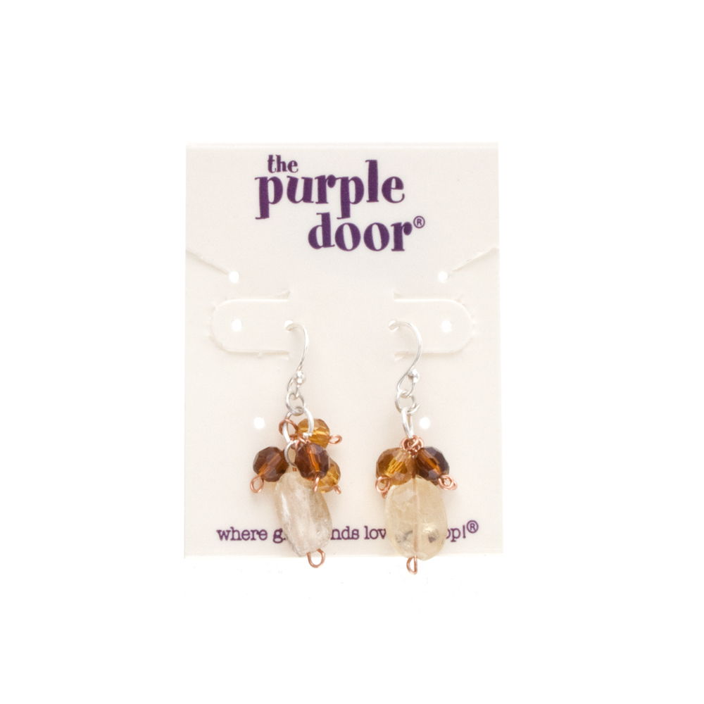 The Purple Door The Traci Dangle Earrings PDE-84-L Gold 