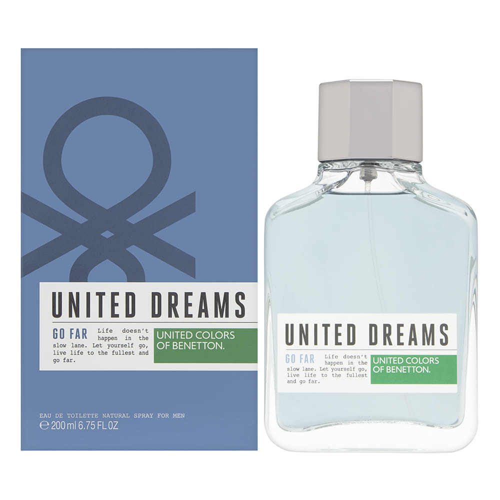 United Dreams Go Far by United Colors of Benetton for Men 6.75 oz Eau de Toilette Natural Spray