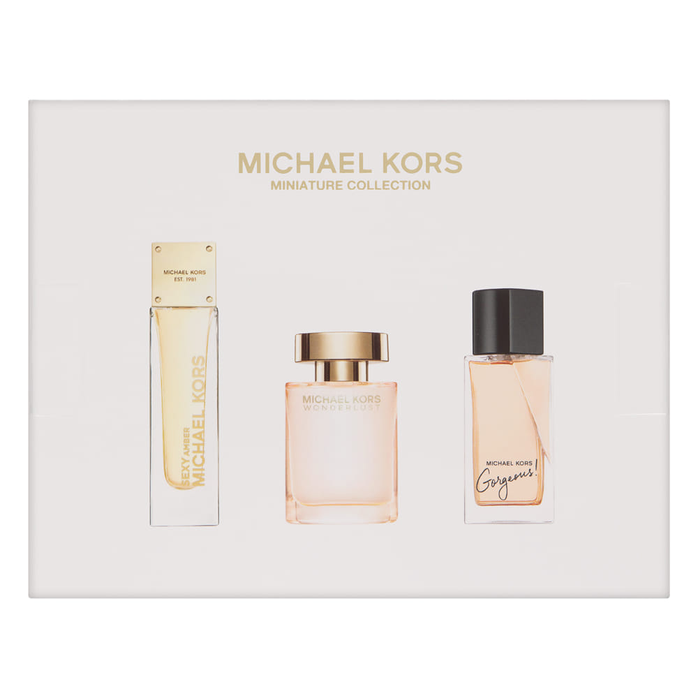 Michael Kors Mini Perfume Gift Set: Sexy Amber, Wonderlust, Gorgeous 3 Piece Set