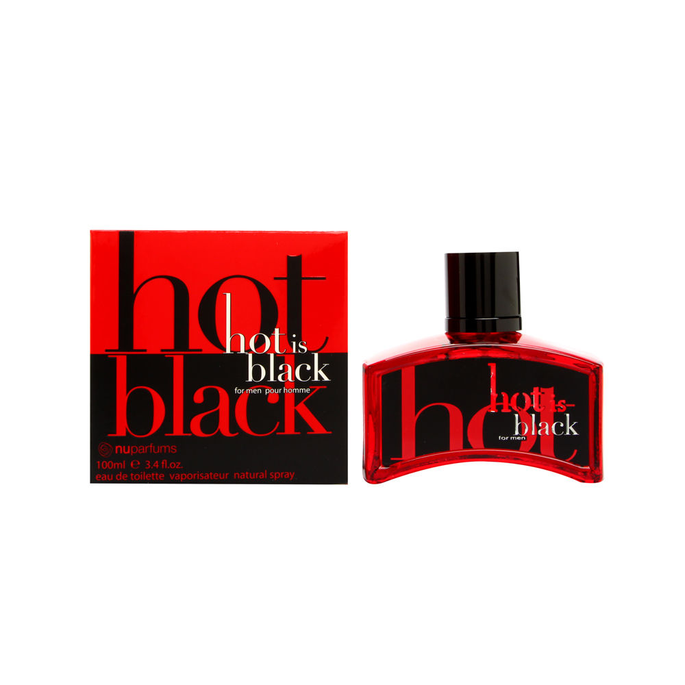 Black is Black Hot is Black Pour Homme 3.4 oz Eau de Toilette Spray