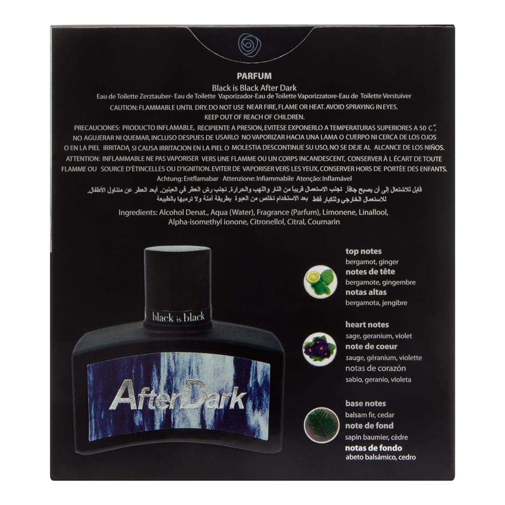 Black is Black After Dark by Nanuparfums for Men 3.4 oz Eau de Toilette Spray